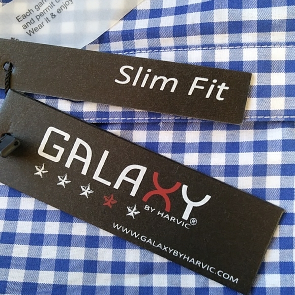 New Galaxy by Harvic Slim Fit Checkered Button Down Shirt 4XL - Picture 4 of 14